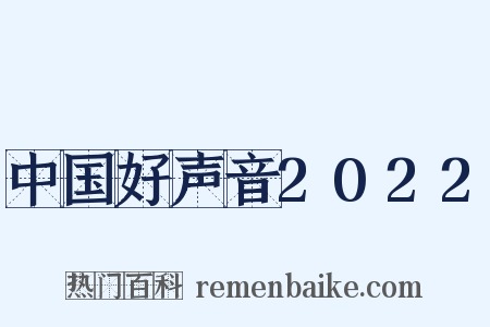中国好声音2022是什么意思的图片